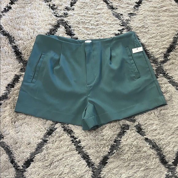 NWT a new day Teal High Waist Women's Shorts - Picture 2 of 8